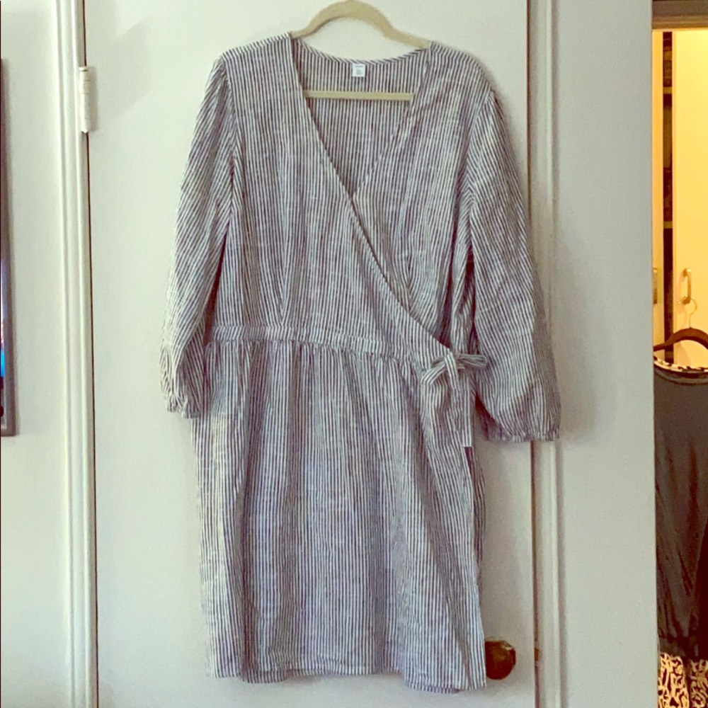 Old Navy Striped Wrap Dress